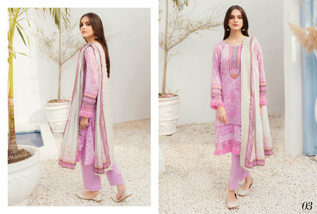 Alzohaib Cutwork Bliss Lawn Dupatta Edition Pakistani Suits