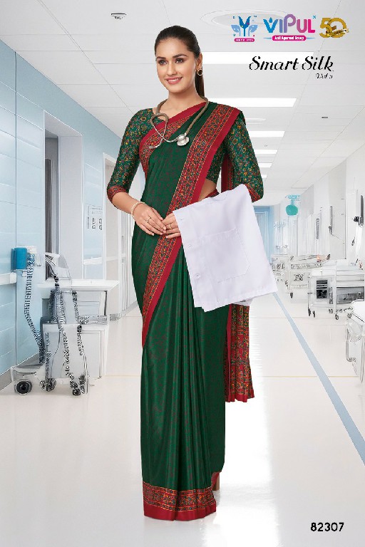 Vipul Smart Silk Vol-5 Wholesale Uniform Saree Collection