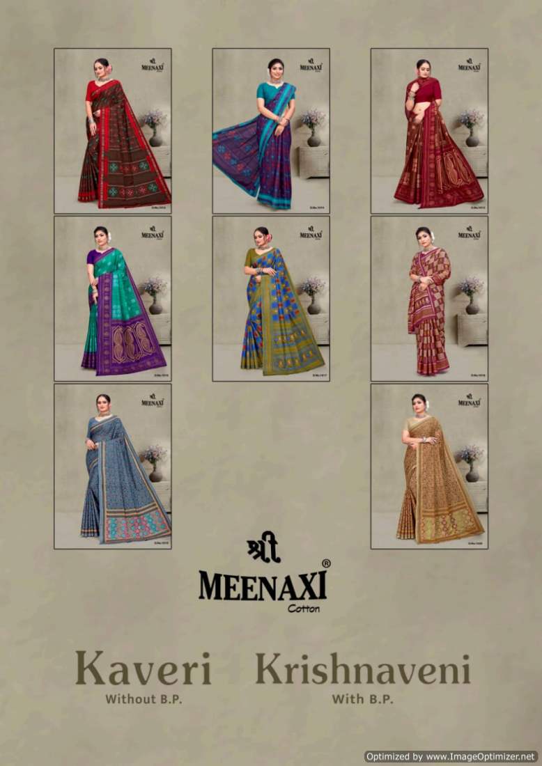 Meenaxi Krishnaveni Vol-1 Wholesale Pure Cotton Printed Sarees