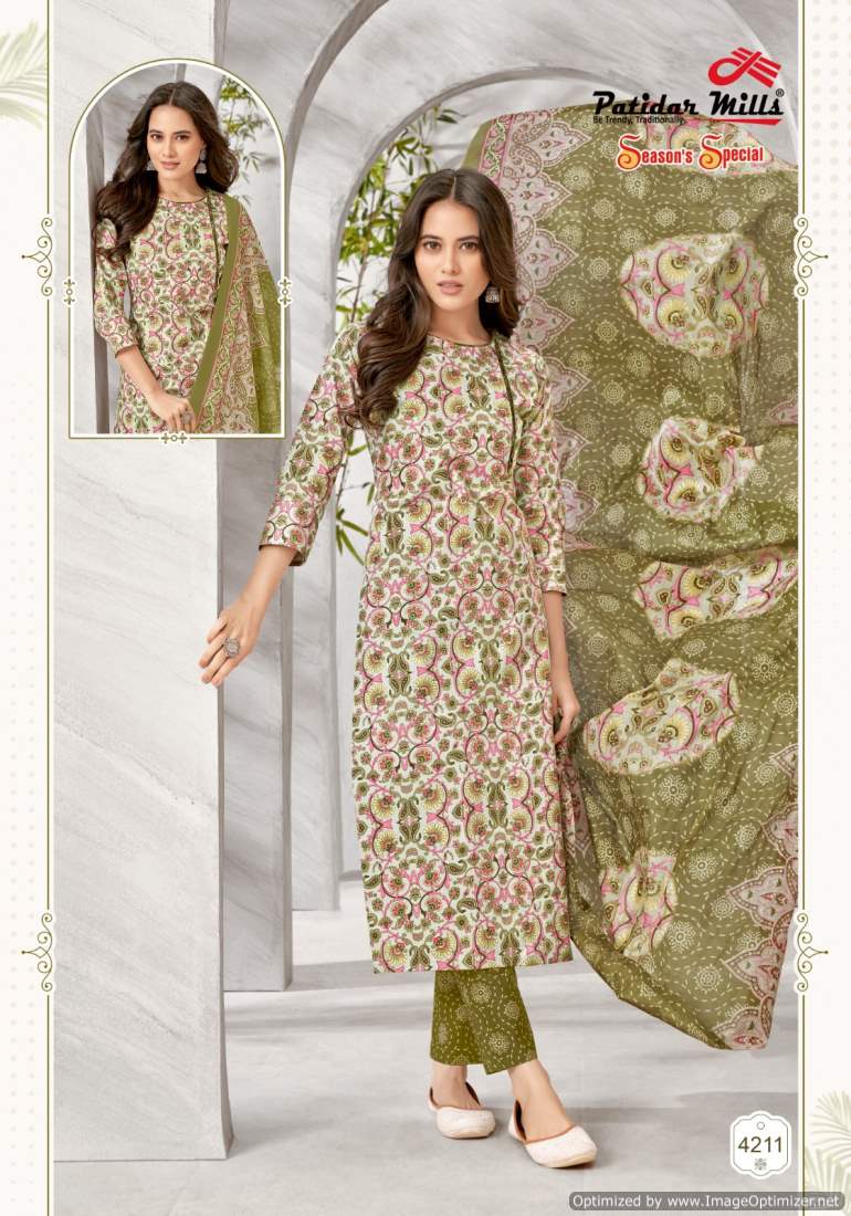 Patidar Seasons Special Vol-42 Wholesale Pure Cotton Printed Dress Material