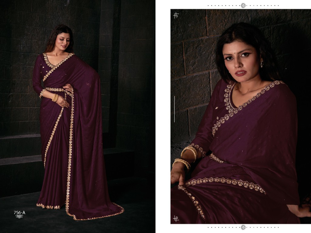 Mehak D.no 756 Colour Wholesale Pure Satin Georgette Blooming Fabric Festive Sarees