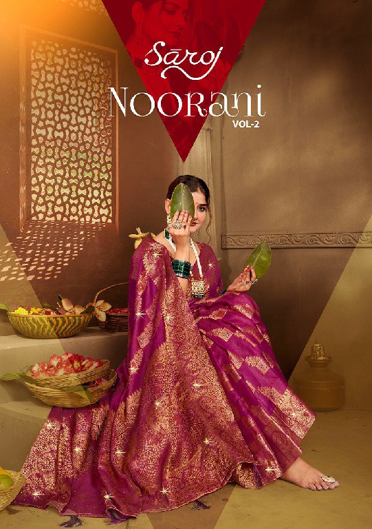 Saroj Noorani Vol-2 Wholesale Soft Khadi Organza Party Wear Sarees