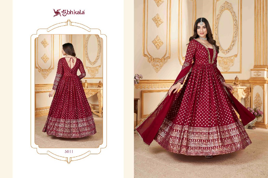 Shubhkala Flory Vol-45 Wholesale New Exclusive Stitched Full Length Gown With Dupatta