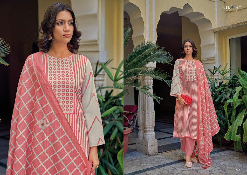 Kilory Lamhey Wholesale Pure Lawn With Fancy Lace Salwar Suits