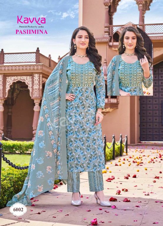 KAVYA PASHMINA VOL 6 BRAND NEW COLLECTION COTTON FULLSTITCH KURTI PANT DUPATTA