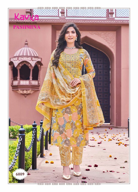 KAVYA PASHMINA VOL 6 BRAND NEW COLLECTION COTTON FULLSTITCH KURTI PANT DUPATTA