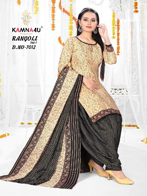 Kamna4u Rangoli Vol-7 Wholesale Readymade Cotton Patiyala Suits