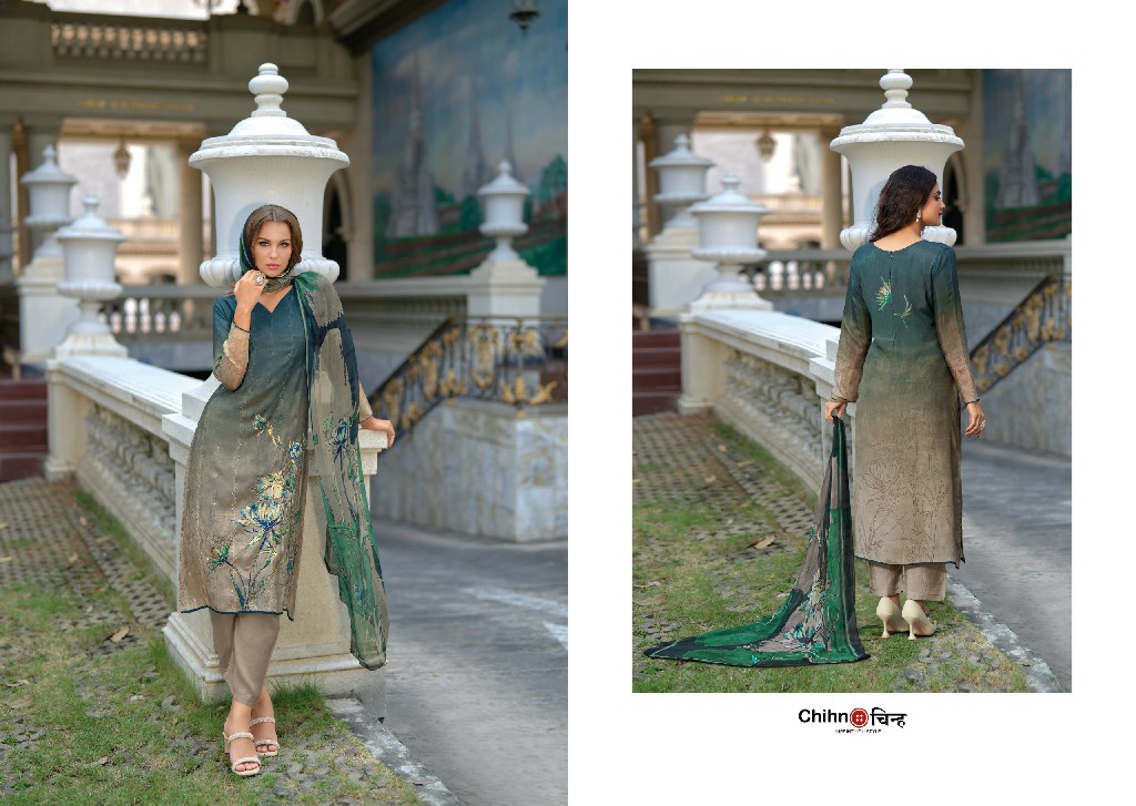 CHIHN FITOOR VOL 2 OCCASION WEAR EMBROIDERY DIGITAL PRINT UNSTITCH SALWAR SUIT