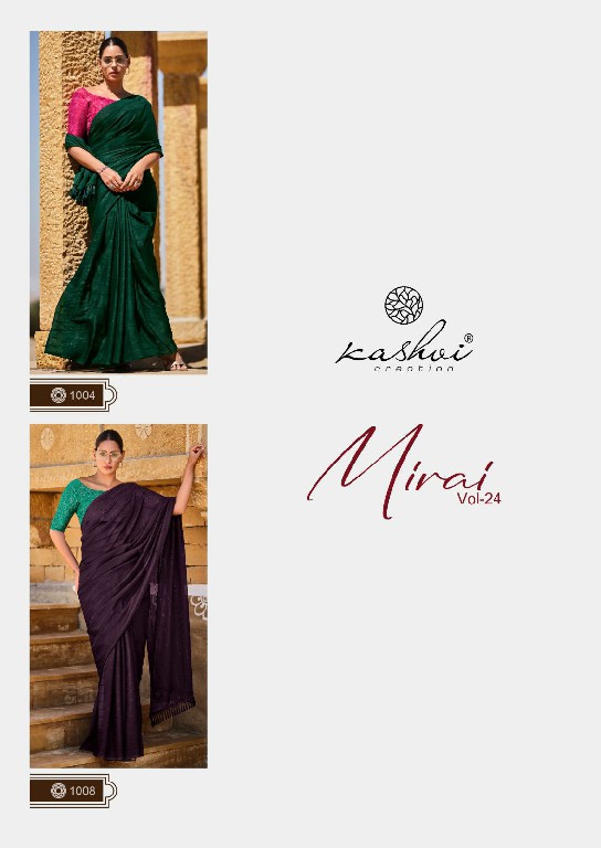 Kashvi Mirai Vol-24 Wholesale Shine Sequence With Embroidery Blouse Sarees