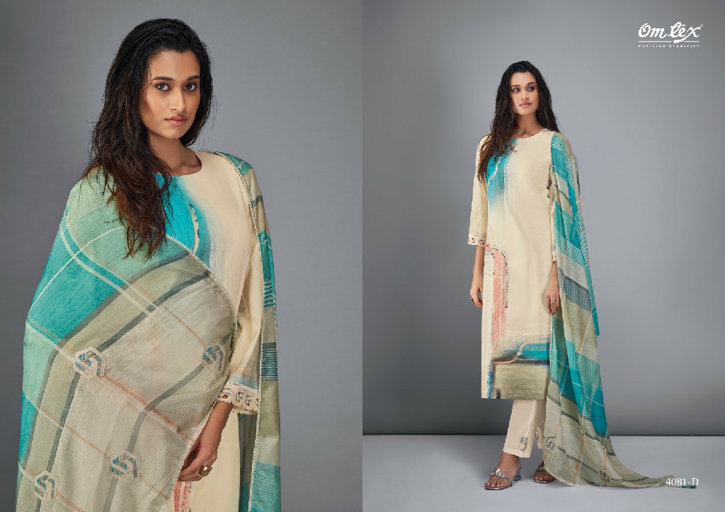 Omtex Vritika Wholesale Linen Cotton With Handwork Salwar Suits