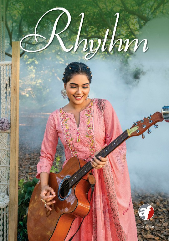 Anju Rhythm Wholesale Anarkali Kurti With Pant And Dupatta