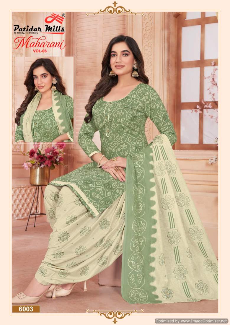 Patidar Maharani Vol-6 Wholesale Pure Cotton Printed Dress Material