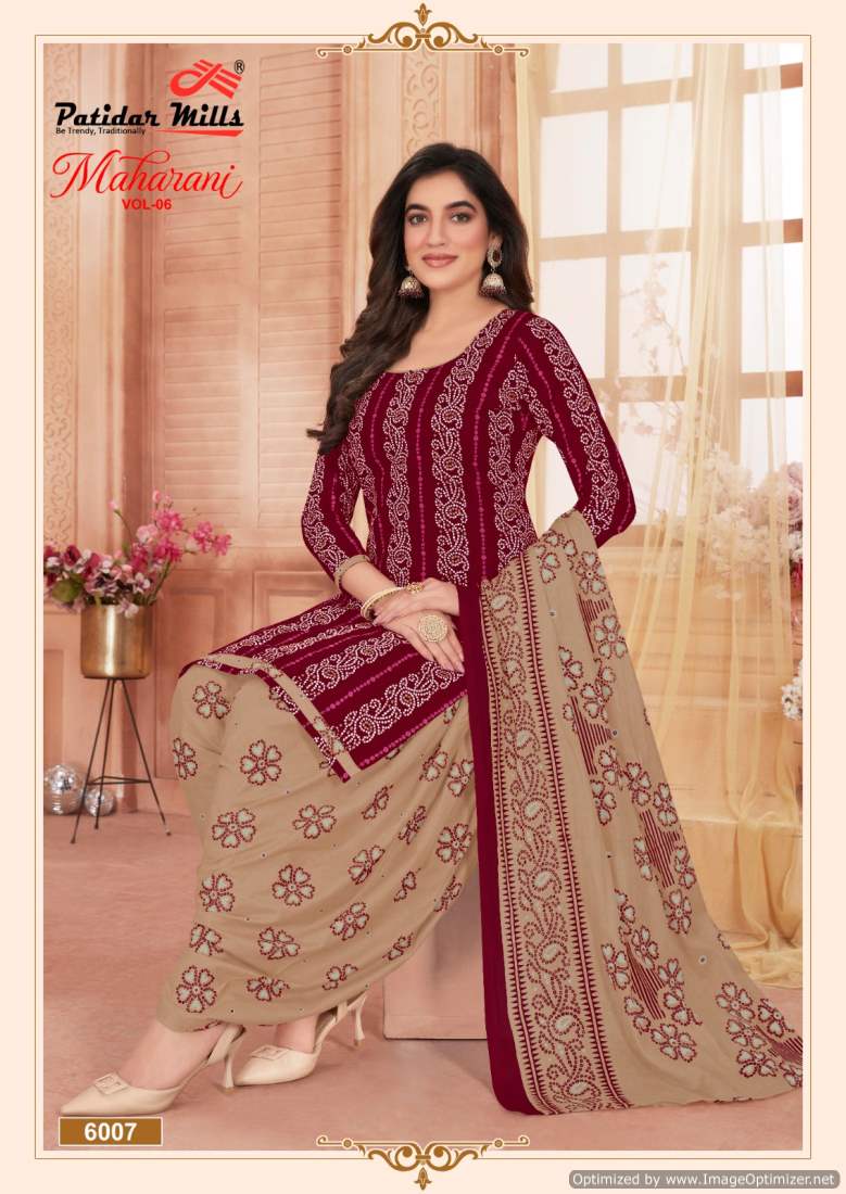 Patidar Maharani Vol-6 Wholesale Pure Cotton Printed Dress Material