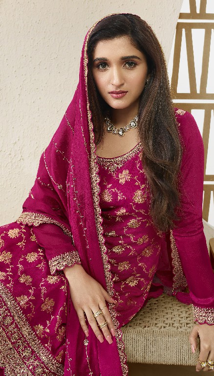 Vinay Kuleesh Karva Hitlist Wholesale Embroidered Chinon Jacquard Party Wear Suits
