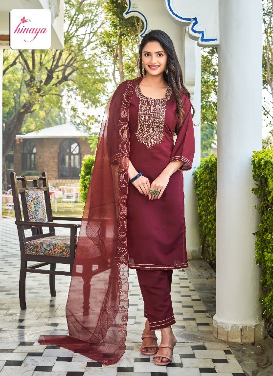 Hinaya Alexa Vol-1 Wholesale Roman Silk Readymade 3 Piece Salwar Suits