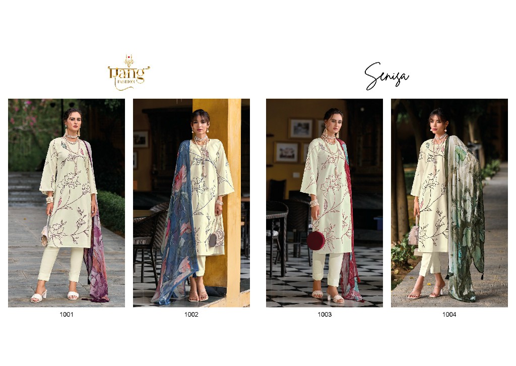 Rang Fashion Senisa Wholesale Swiss Lawn With Knot Work Salwar Suits