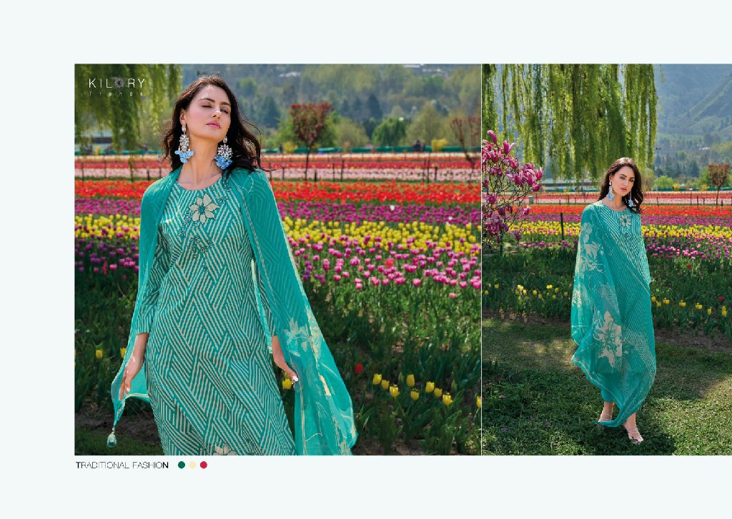 Kilory Elnaz Vol-2 Wholesale Pure Lawn With Embroidery Work Salwar Suits