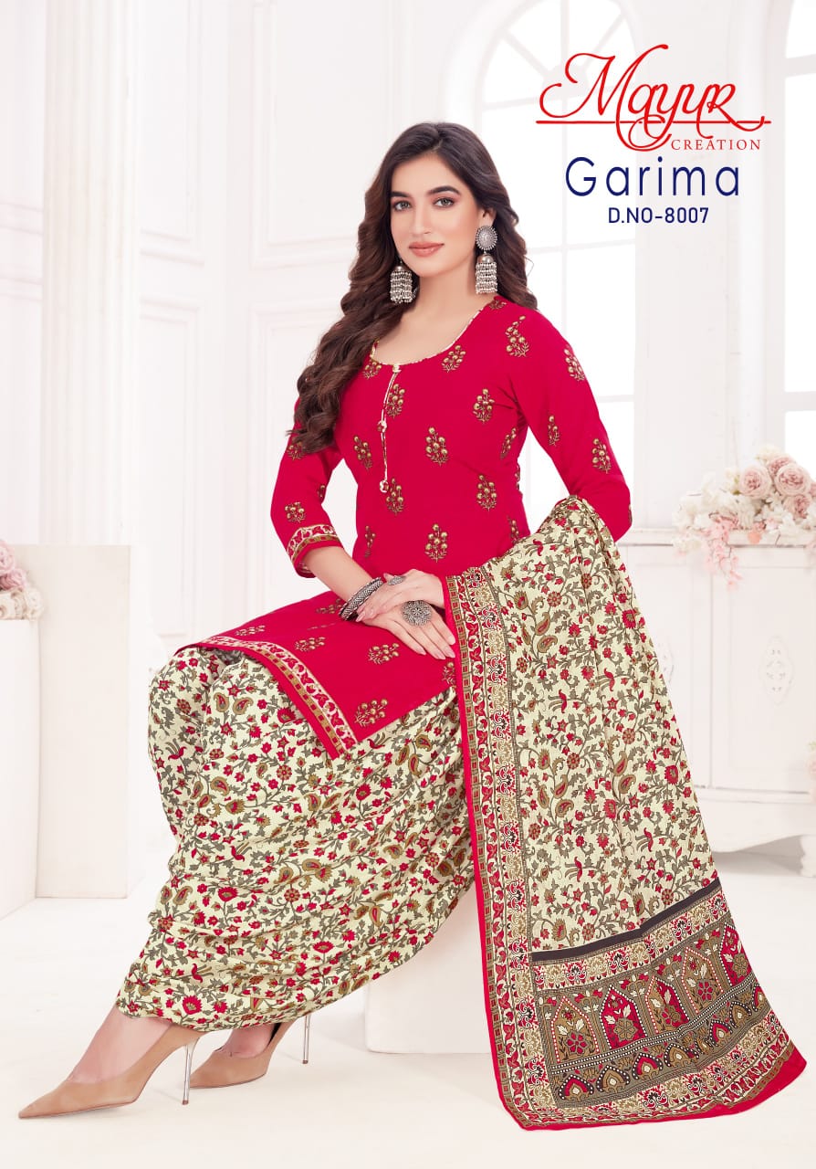 Mayur Garima Vol-8 Wholesale Pure Cotton Patiyala Dress Material