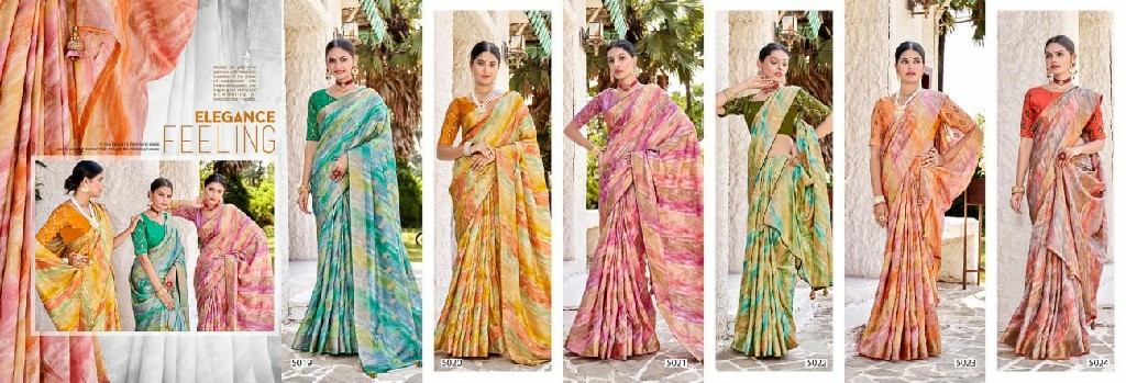 5D Designer Pavitra Wholesale Silk Butta Jacquard Indian Sarees