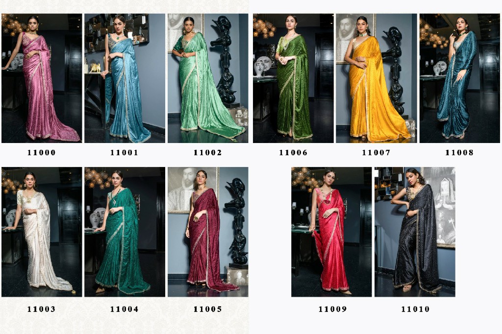 Kira Kamyaa 11000 To 11010 Series Wholesale Function Wear Sarees