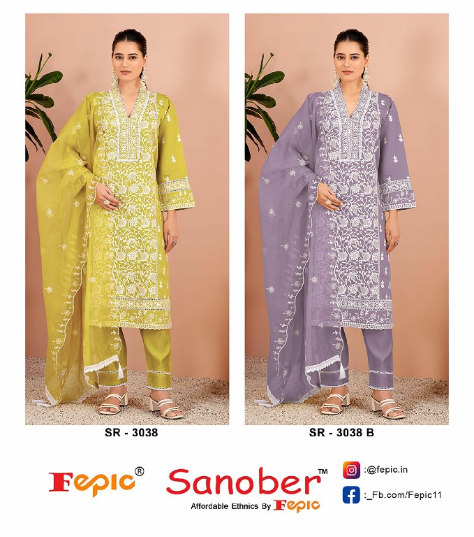 Fepic Sanober SR-3038 Wholesale Readymade Indian Pakistani Suits