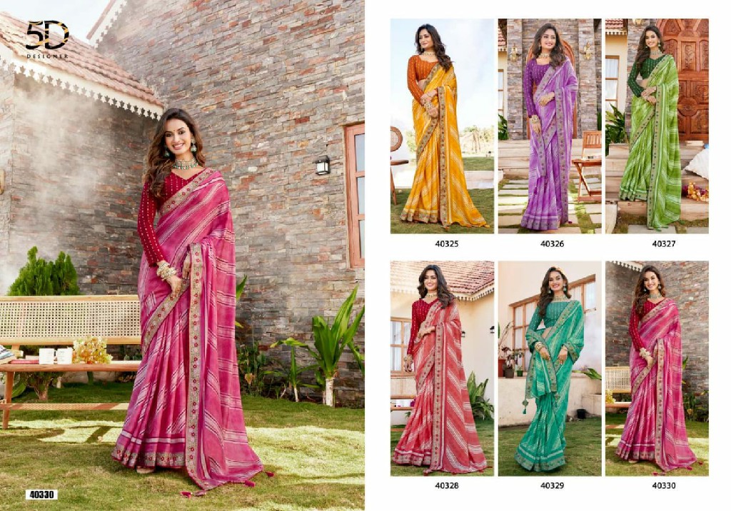 5D Designer Fusion Wholesale Soft Reshmi Cotton Sarees
