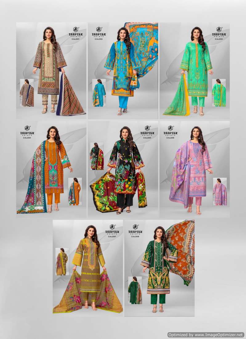Deeptex Roohi Zara Vol-2 Wholesale Pure Cotton Printed Dress Material