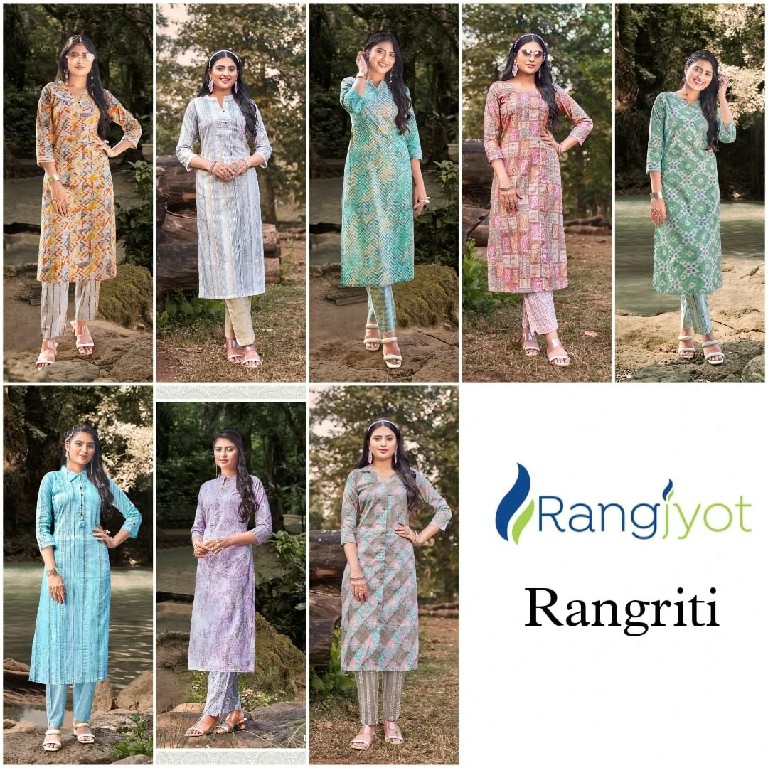 Rangjyot Rangriti Vol-1 Wholesale Pure Cotton Kurti With Pant