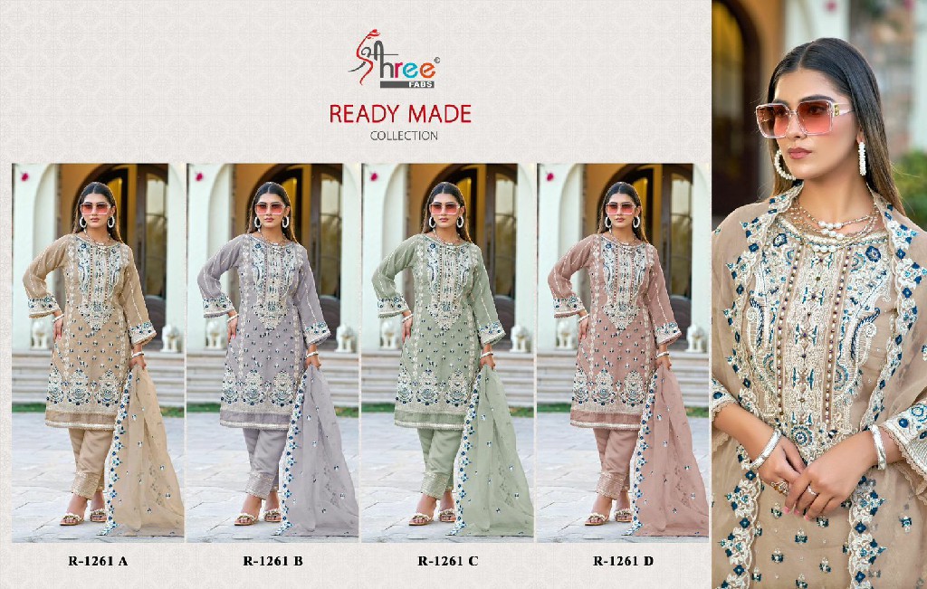 Shree Fabs R-1261 Wholesale Readymade Indian Pakistani Suits