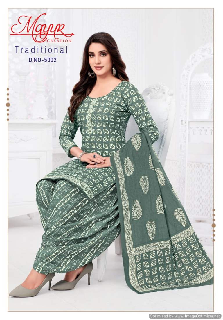 Mayur Traditional Vol-5 Wholesale Pure Cotton Printed Dress Material