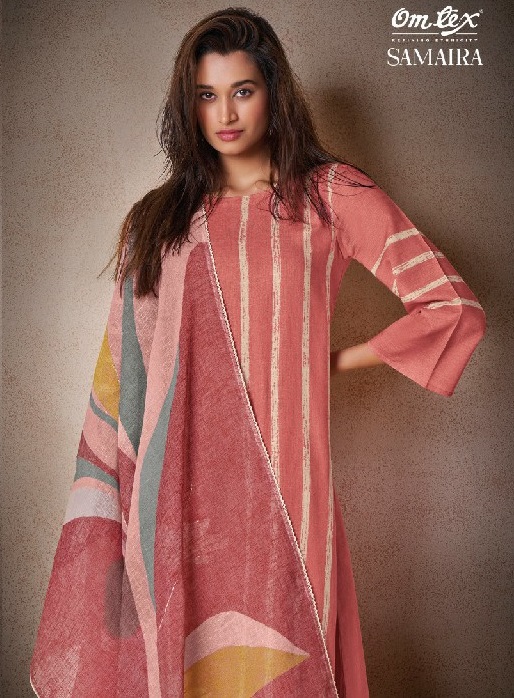 Omtex Samaira Wholesale Linen Cotton With Handwork Salwar Suits