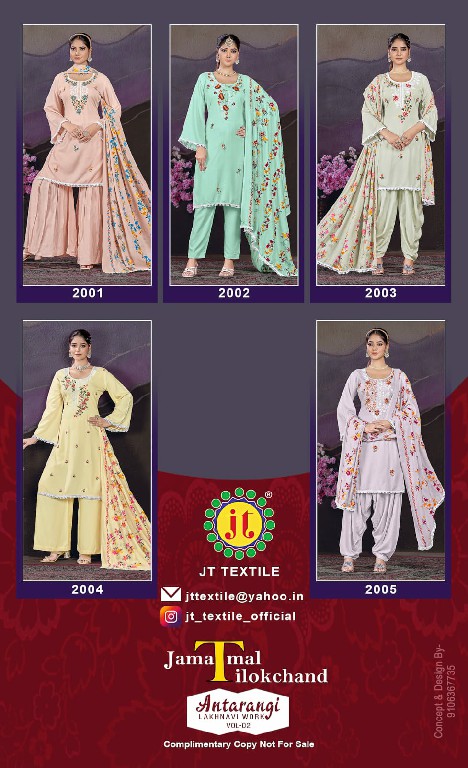 JT Antarangi Vol-2 Wholesale Premium Work Dress Material