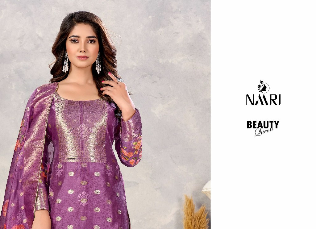 NAARI AVANTI ORGANZA CLASSY WEAR UNSTITCH SALWAR SUIT SUPPLIER