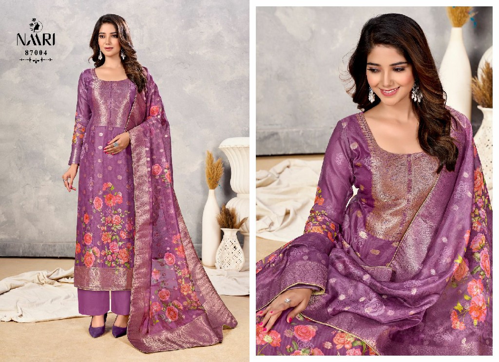 NAARI AVANTI ORGANZA CLASSY WEAR UNSTITCH SALWAR SUIT SUPPLIER