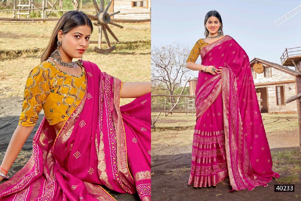 LAVANYA VOL 3 BY 5D DESIGNER SILK SAREE WITH JARI PATTERN