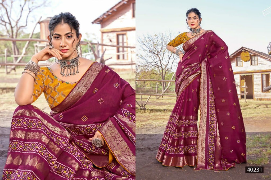 LAVANYA VOL 3 BY 5D DESIGNER SILK SAREE WITH JARI PATTERN