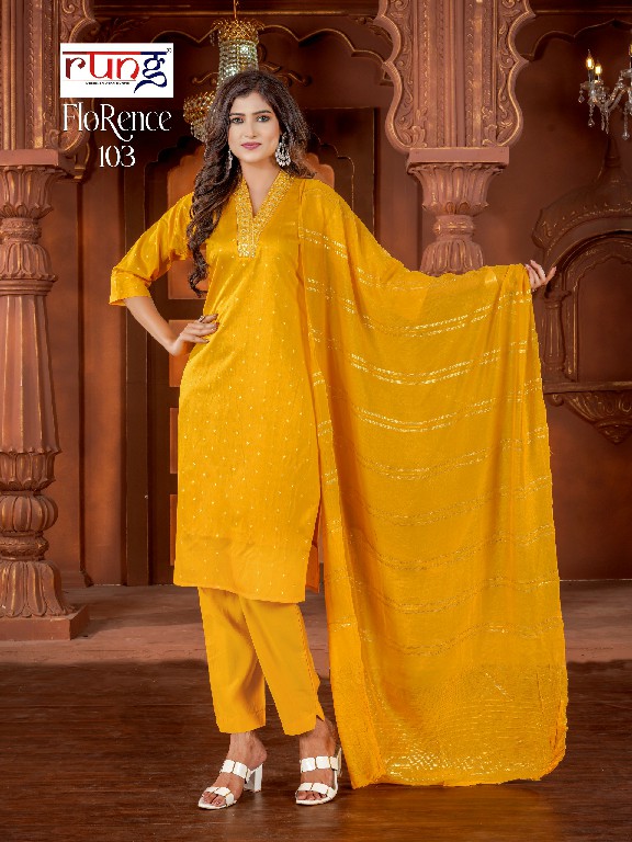 RUNG FLORENCE FESTIVE WEAR READYMADE SILK SALWAR KAMEEZ COLLECTION