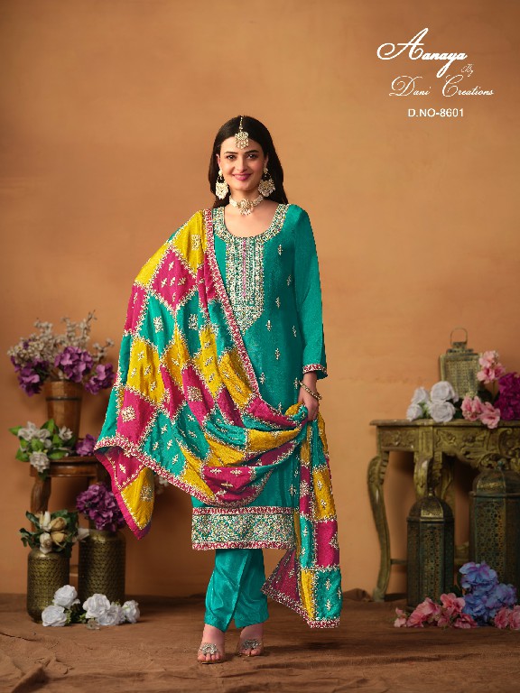 TWISHA AANAYA VOL 186 BY DANI CREATION CHINON SILK EXCLUSIVE PARTY WEAR SUITS