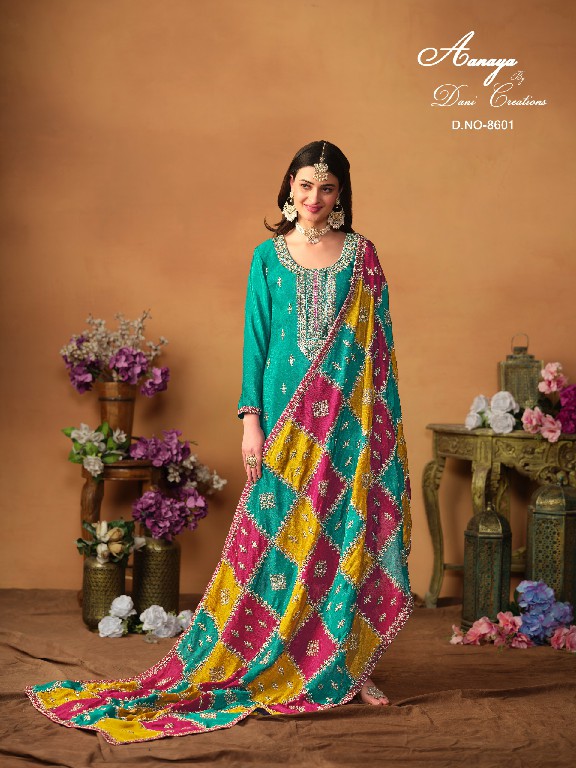 TWISHA AANAYA VOL 186 BY DANI CREATION CHINON SILK EXCLUSIVE PARTY WEAR SUITS