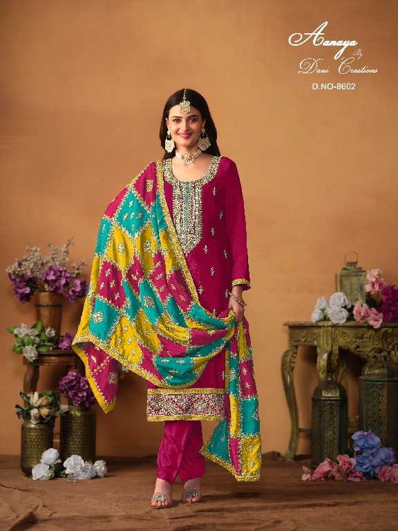 TWISHA AANAYA VOL 186 BY DANI CREATION CHINON SILK EXCLUSIVE PARTY WEAR SUITS