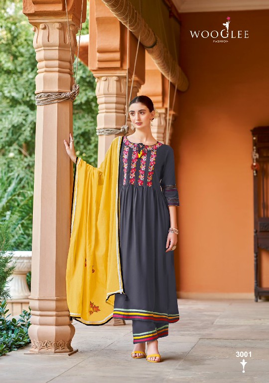 KALYANI BY WOOGLEE RAYON WEAVING ETHNIC STYLE FULL STITCH SALWAR KAMEEZ