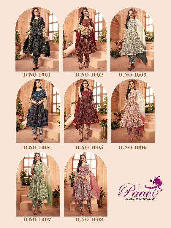 PAAVIS VANAYA VOL 6 NYRA CUT HEAVY SEQUENCE WORK PATI TOP BOTTOM AND DUPATTA SET