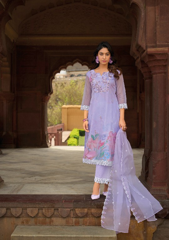 SUMMER SPRING BY LADY LEELA ORGANZA EMBROIDERY CLASSY LOOK READYMADE SUITS