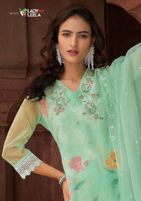 SUMMER SPRING BY LADY LEELA ORGANZA EMBROIDERY CLASSY LOOK READYMADE SUITS