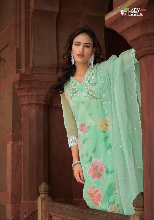 SUMMER SPRING BY LADY LEELA ORGANZA EMBROIDERY CLASSY LOOK READYMADE SUITS