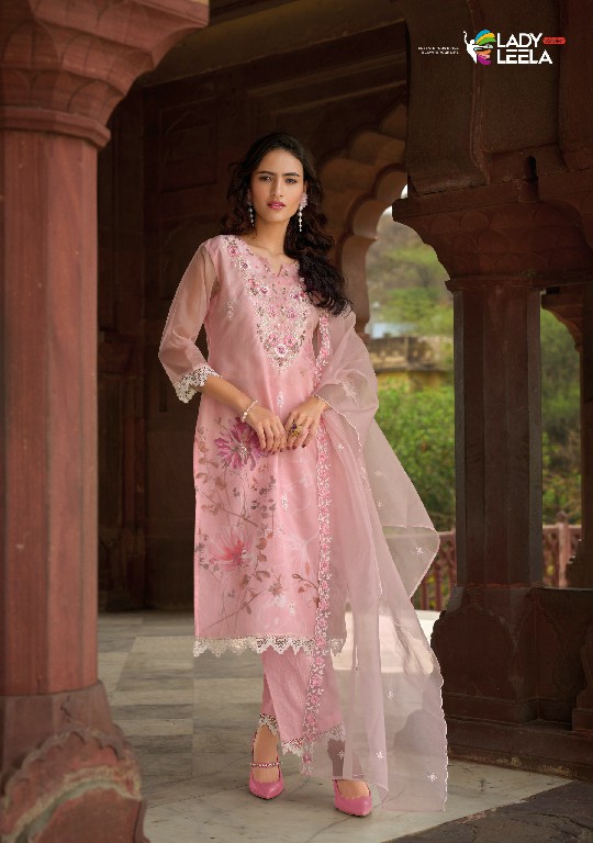 SUMMER SPRING BY LADY LEELA ORGANZA EMBROIDERY CLASSY LOOK READYMADE SUITS