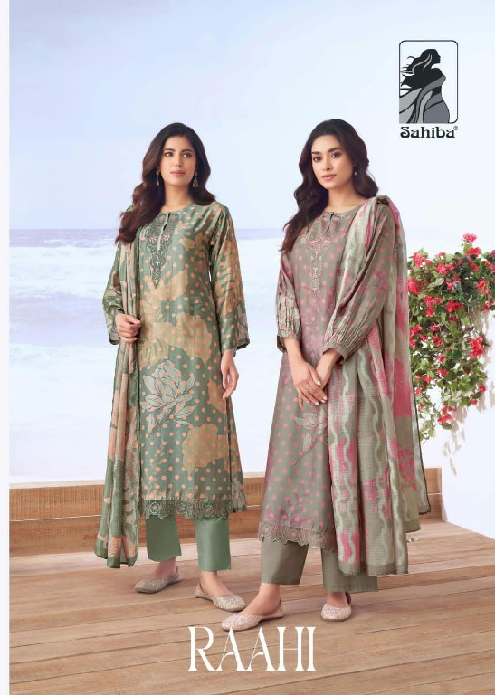 SAHIBA RAAHI MUSLIN SILK AMAZING WEAR DRESS MATERIAL COLLECTION