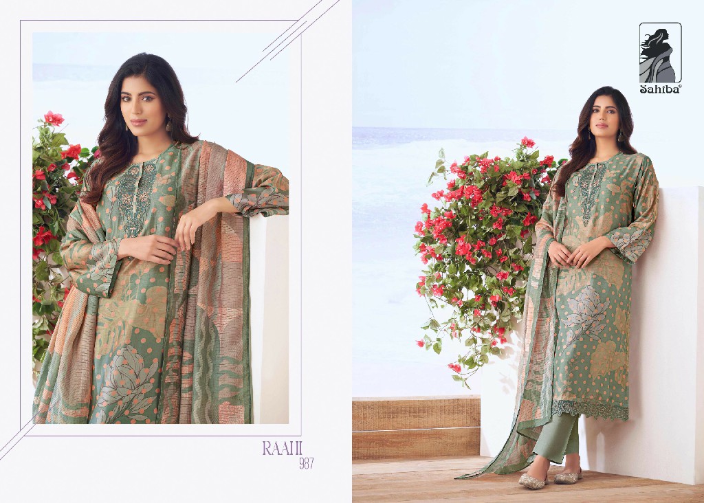 SAHIBA RAAHI MUSLIN SILK AMAZING WEAR DRESS MATERIAL COLLECTION