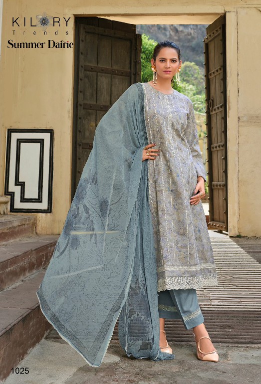 KILORY TRENDS SUMMER DAIRIE LAWN COTTON UNSTITCH SALWAR SUIT