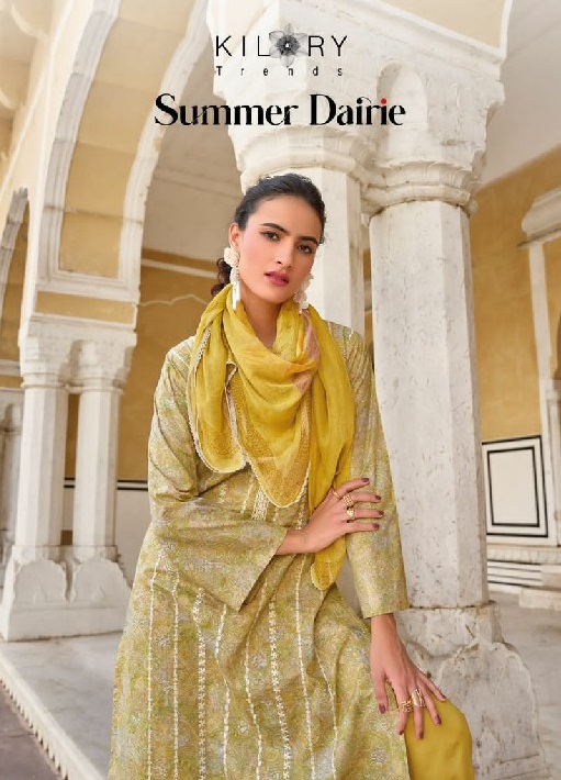 KILORY TRENDS SUMMER DAIRIE LAWN COTTON UNSTITCH SALWAR SUIT